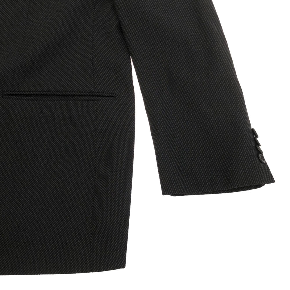 ARMANI COLLEZIONI アルマーニ コレツィオーニ イタリア製 ウールブレンド スーツ 上下 セットアップ ブラック メンズ