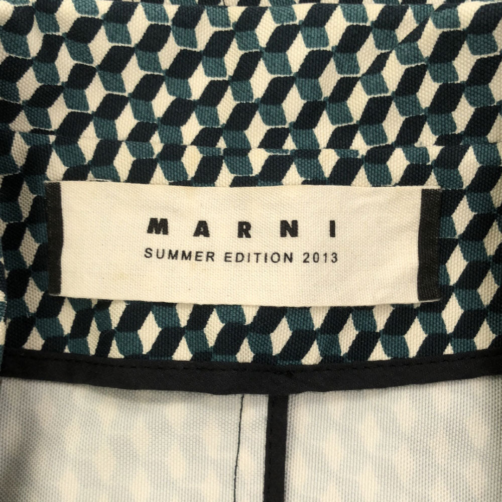 MARNI マルニ ダブル テーラードジャケット 38 グリーン SUMMER EDITION 2013 メンズ
