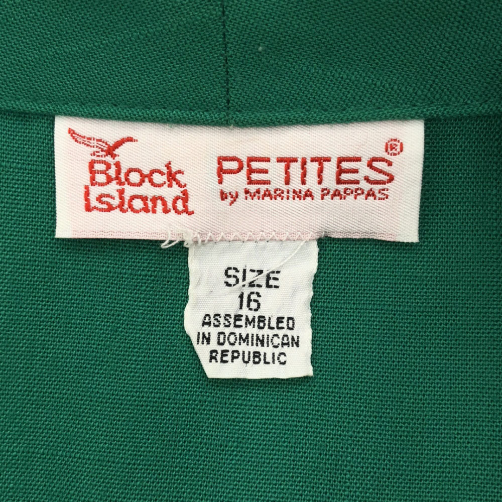 ブロックアイランド テーラードジャケット 16 グリーン レディース