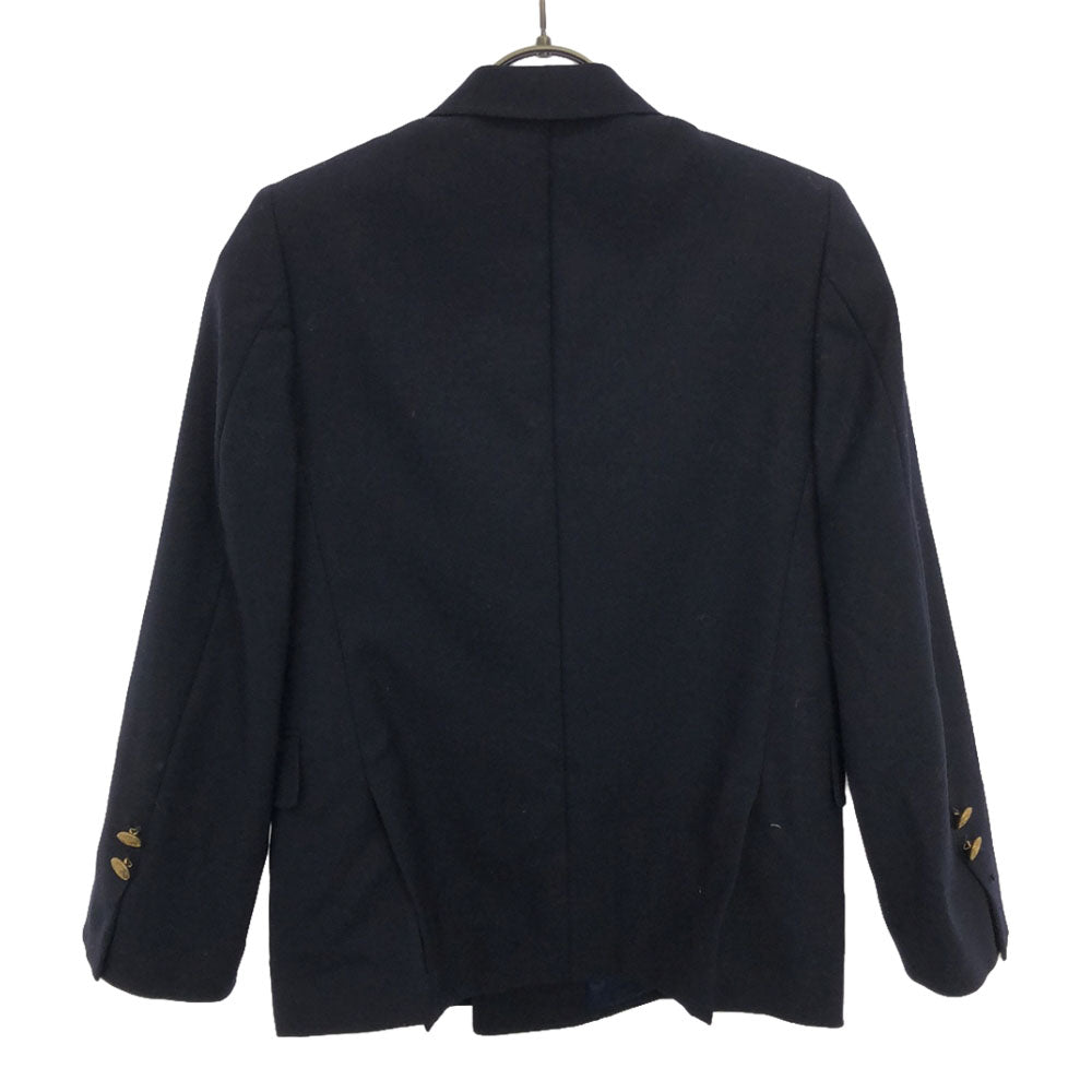 mikihouse ミキハウス 日本製 ワッペン ダブル テーラードジャケット 130 ネイビー ブレザー キッズ