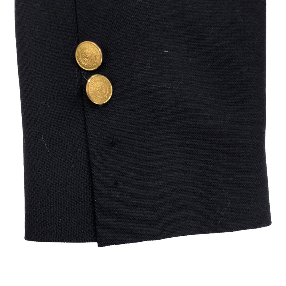 mikihouse ミキハウス 日本製 ワッペン ダブル テーラードジャケット 130 ネイビー ブレザー キッズ