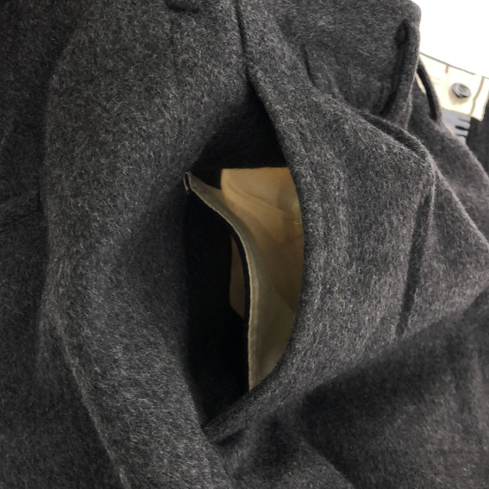 オールド 80s スラックスパンツ チャコールグレー OLD 2タック ロケットタロン メンズ