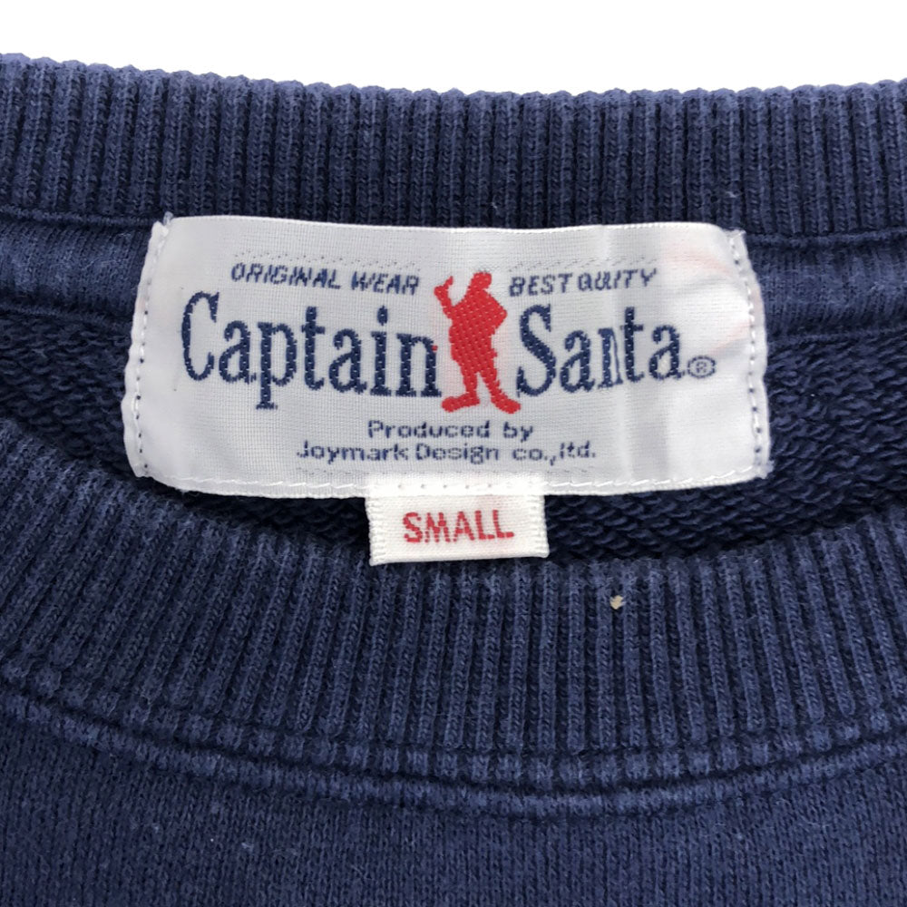 CAPTAIN SANTA キャプテンサンタ 日本製 プリント 長袖 スウェット トレーナー S ネイビー メンズ