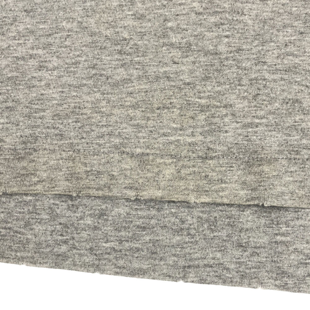 DSQUARED2 ディースクエアード バックプリント 長袖 ポロシャツ M ライトグレー ダメージ加工 メンズ