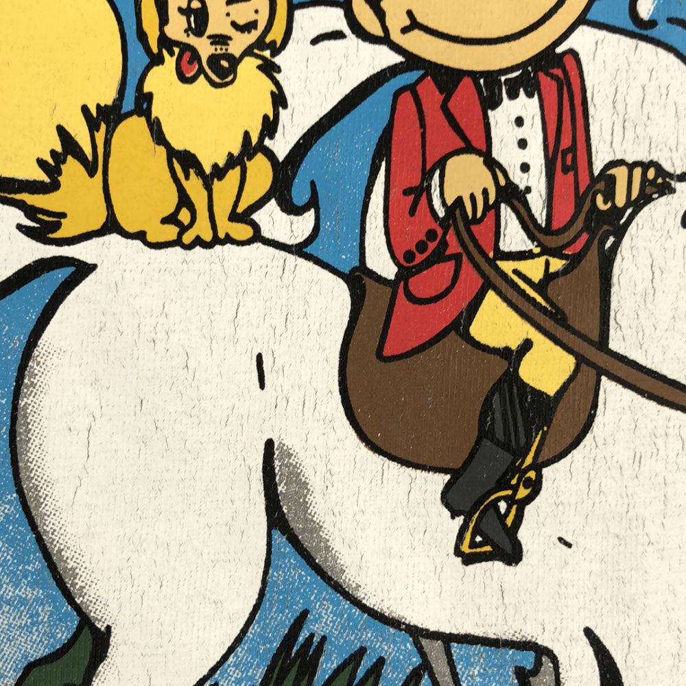 DSQUARED2 ディースクエアード バックプリント 長袖 ポロシャツ M ライトグレー ダメージ加工 メンズ