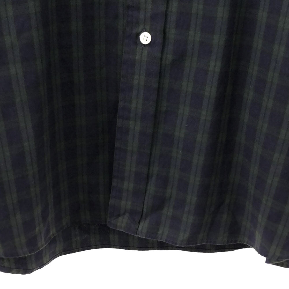 RALPH LAUREN ラルフローレン BIG SHIRT チェック柄 ロゴ刺繍 長袖 ボタンダウンシャツ LL ネイビー系 ビッグシャツ メンズ