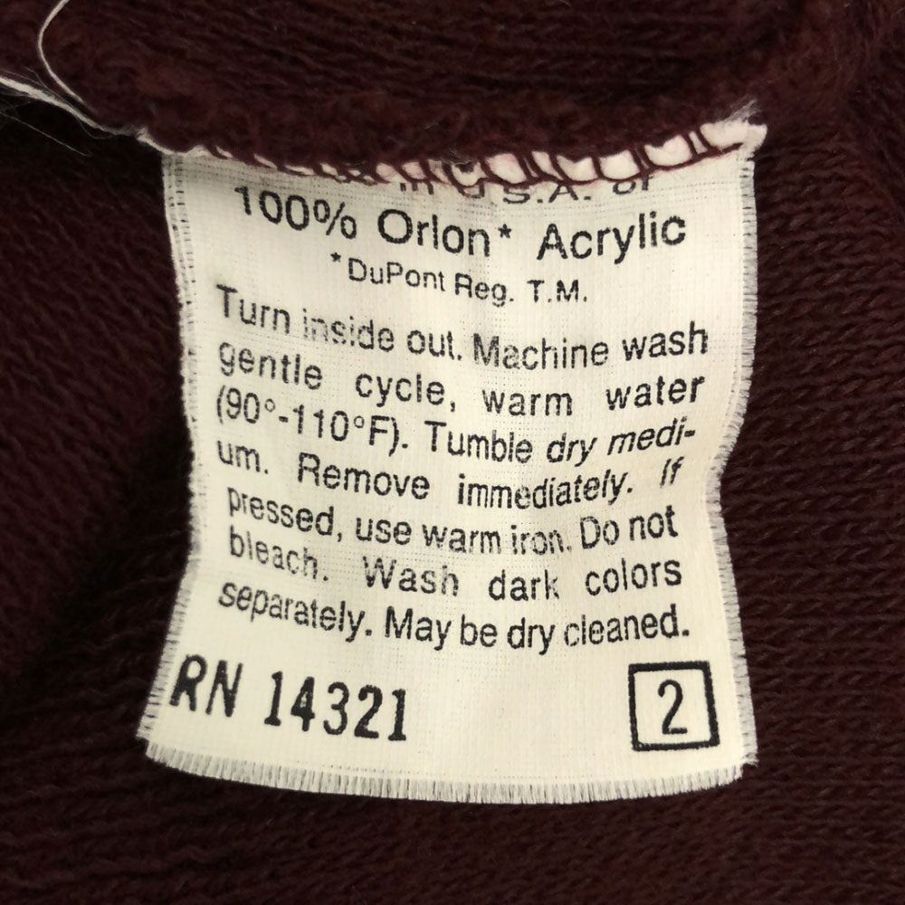 ピューリタン 80s ヴィンテージ 長袖 Vネック セーター M ボルドー ニット メンズ