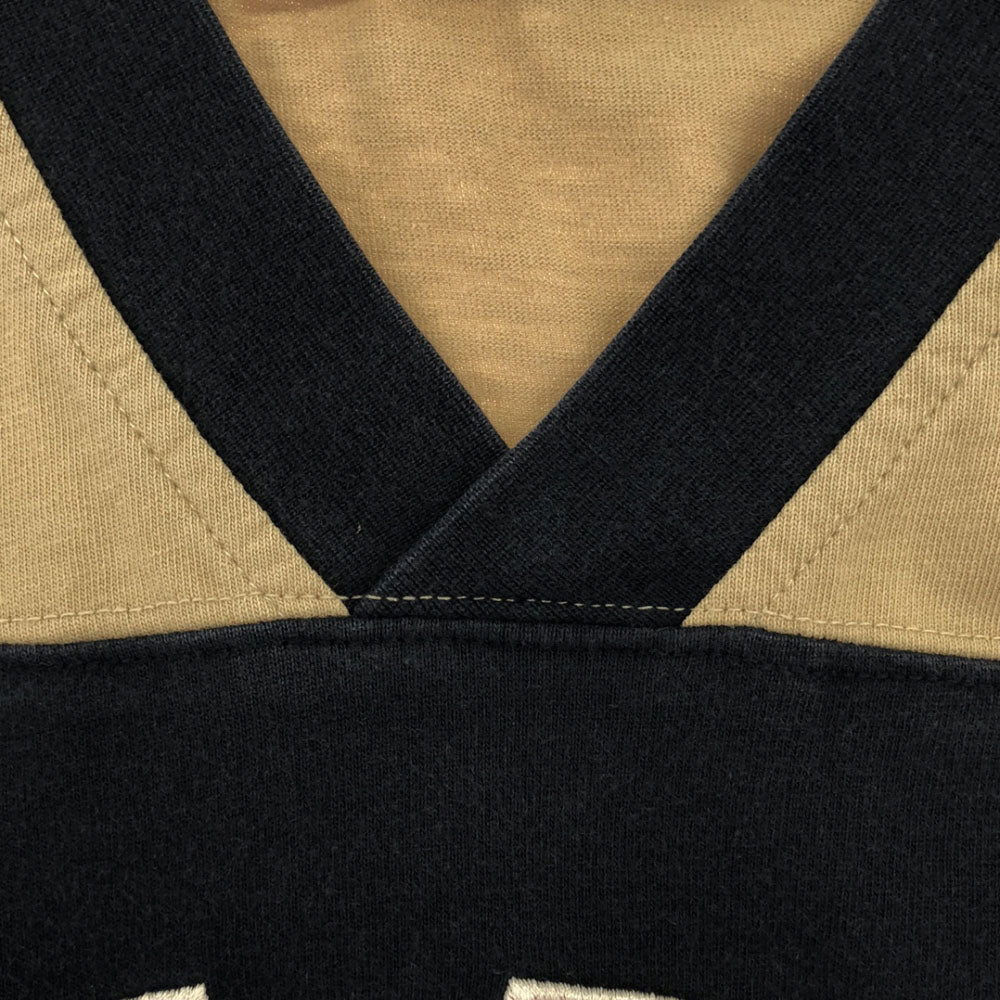 FILA フィラ 90s オールド 長袖 Vネック Tシャツ S ネイビー系 ロンT メンズ