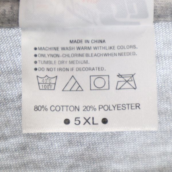 未使用 TOUCH AND GO タッチアンドゴー 半袖 クルーネック Tシャツ 5XL グレー ビッグサイズ メンズ