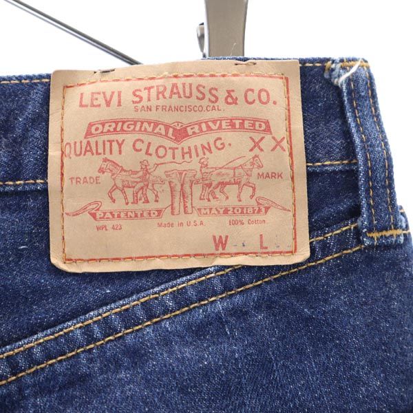 リーバイス 60s 70s 66前期 足長R BIG E 赤耳 ボタンフライ ストレートデニムパンツ Levi's ジーパン メンズ