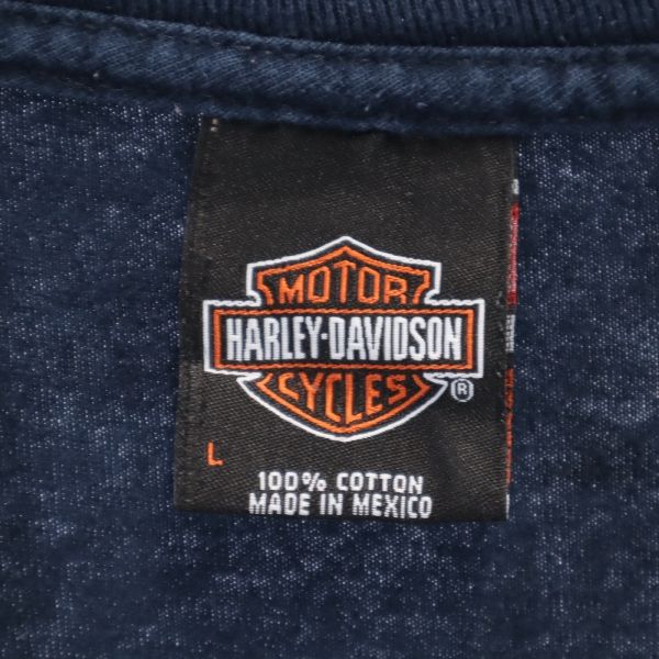 ハーレーダビッドソン 半袖 Tシャツ L ネイビー系 HARLEY DAVIDSON メンズ