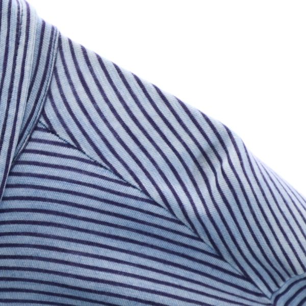 RRL ダブルアールエル 黒タグ 一ツ星 ボーダー 半袖 ポロシャツ S ブルー RALPHLAUREN ラルフ メンズ