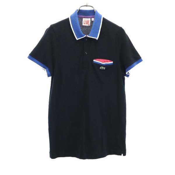 LACOSTE L!VE ラコステライブ 半袖 ポロシャツ 3 黒 メンズ