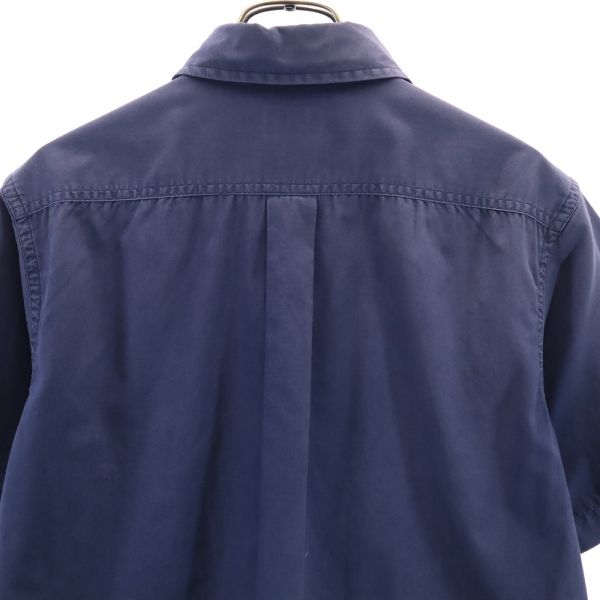 Paul Smith JEANS ポールスミス ジーンズ 刺繍 半袖 シャツ M ネイビー メンズ