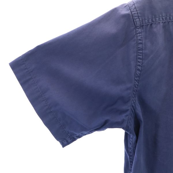 Paul Smith JEANS ポールスミス ジーンズ 刺繍 半袖 シャツ M ネイビー メンズ