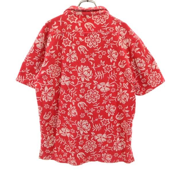 COOTIE PRODUCTIONS クーティープロダクションズ 総柄 半袖 パイル地 オープンカラーシャツ M 赤 メンズ