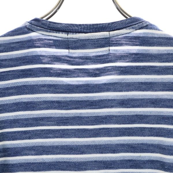 ダブルアールエル 黒タグ 一ツ星 ボーダー 半袖 Tシャツ XS 紺他 RRL ラルフローレン メンズ