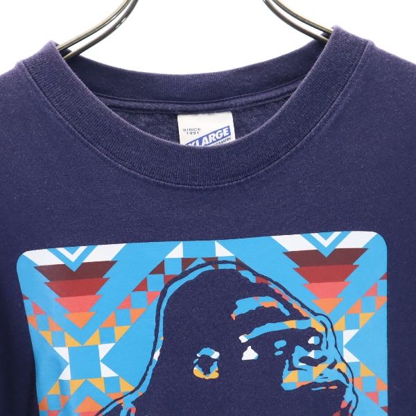 XLARGE エクストララージ ロゴプリント 半袖 Tシャツ M 紺系 メンズ
