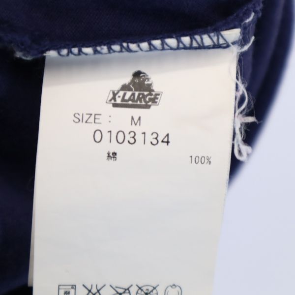 XLARGE エクストララージ ロゴプリント 半袖 Tシャツ M 紺系 メンズ