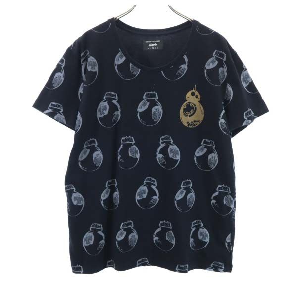 glamb グラム スターウォーズ コラボ 総柄 半袖 Tシャツ 2 ブラック系 BB-8 STARWARS メンズ