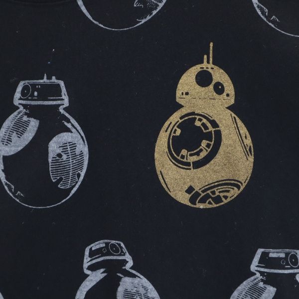glamb グラム スターウォーズ コラボ 総柄 半袖 Tシャツ 2 ブラック系 BB-8 STARWARS メンズ