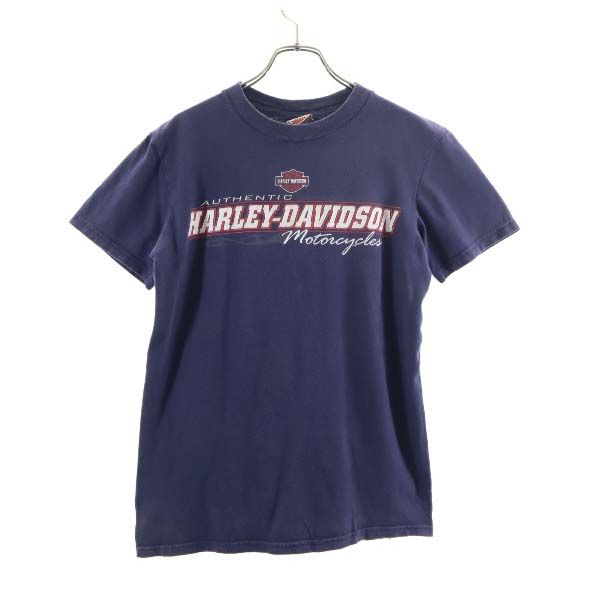 ハーレーダビッドソン 半袖 Tシャツ S ネイビー系 HARLEY DAVIDSON コピーライト2000 メンズ