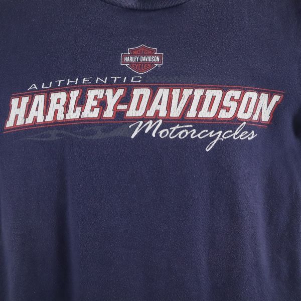 ハーレーダビッドソン 半袖 Tシャツ S ネイビー系 HARLEY DAVIDSON コピーライト2000 メンズ