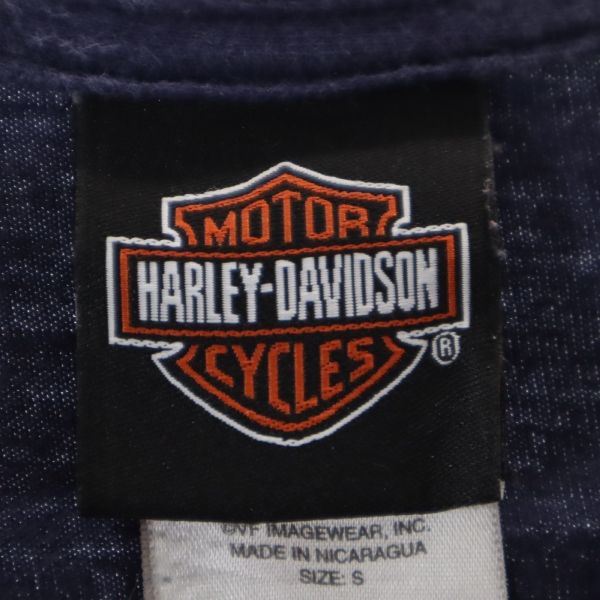 ハーレーダビッドソン 半袖 Tシャツ S ネイビー系 HARLEY DAVIDSON コピーライト2000 メンズ