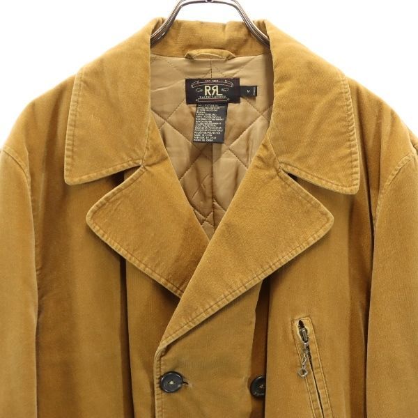 RRL 90s 初期黒タグ 赤三ツ星 コーデュロイ ピーコート M ブラウン ダブルアールエル ラルフローレン メンズ
