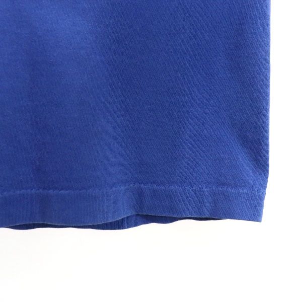 STUSSY ステューシー 90s 紺タグ USA製 プリント 半袖 Tシャツ M ブルー系 メンズ