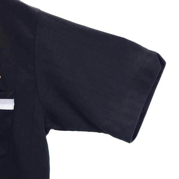 ヒルトン 70s 80s 青タグ ヴィンテージ 半袖 ポロシャツ L 黒×グレー Hilton メンズ