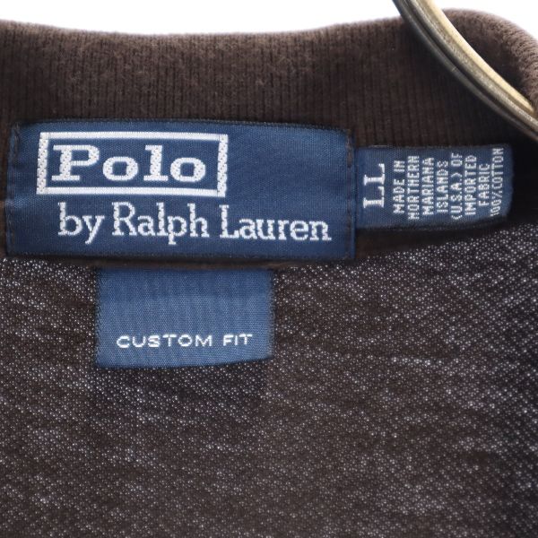 Polo by Ralph Lauren ポロバイラルフローレン 蛇プリント 半袖 ポロシャツ LL ブラウン メンズ