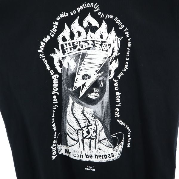 カラー ビーコン 日本製 半袖 クルーネック Tシャツ 3 黒 kolor BEACON メンズ