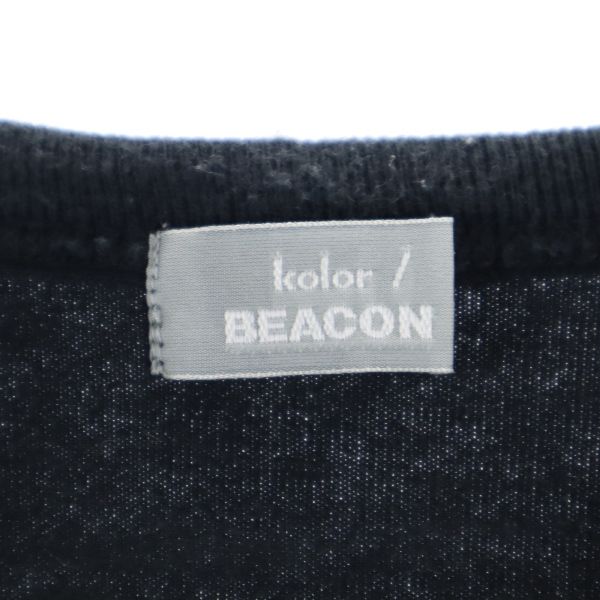 カラー ビーコン 日本製 半袖 クルーネック Tシャツ 3 黒 kolor BEACON メンズ