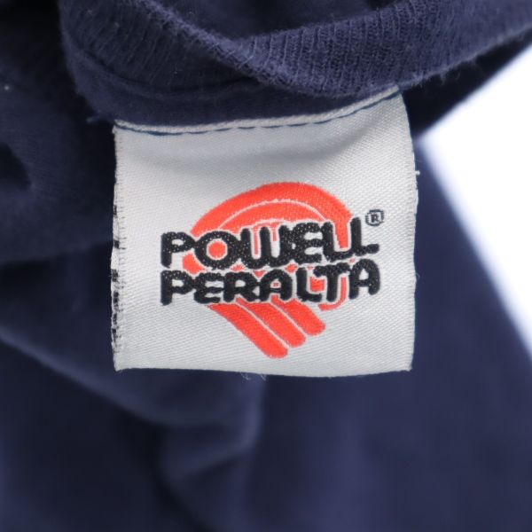 パウエルペラルタ バックプリント 半袖 クルーネック Tシャツ S 紺 POWELL PERALTA スケートボード メンズ
