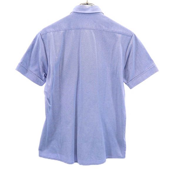 ブラックレーベルクレストブリッジ 三陽商会 半袖 ボタンダウンシャツ 2 青 BLACK LABEL CRESTBRIDGE メンズ