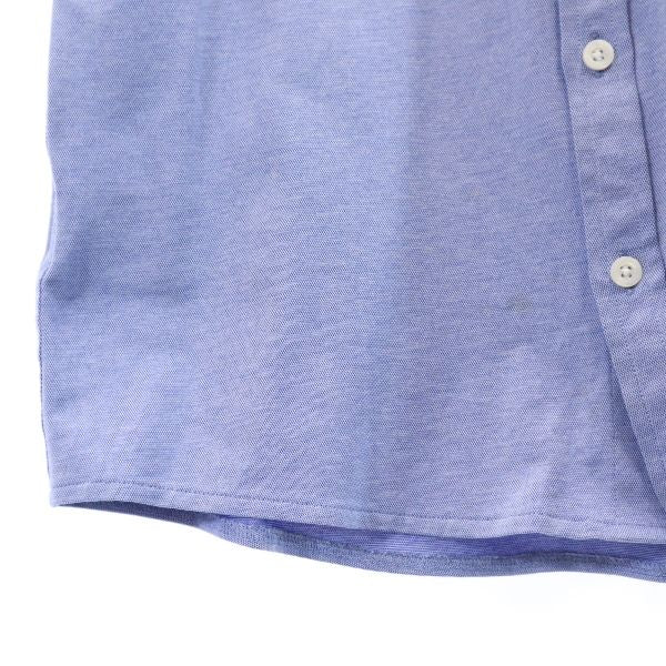 ブラックレーベルクレストブリッジ 三陽商会 半袖 ボタンダウンシャツ 2 青 BLACK LABEL CRESTBRIDGE メンズ