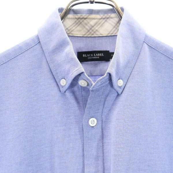 ブラックレーベルクレストブリッジ 三陽商会 半袖 ボタンダウンシャツ 2 青 BLACK LABEL CRESTBRIDGE メンズ