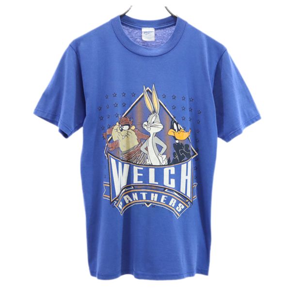 Velva Sheen ベルバシーン 90s USA製 オールド ワーナーブロス バックスバニー 半袖 Tシャツ S ブルー系 メンズ