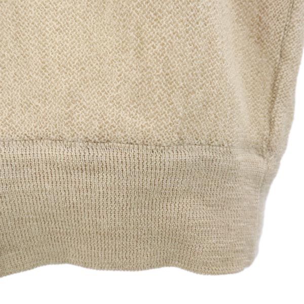 LACOSTE ラコステ ウール ロゴ刺繍 長袖 Vネック セーター 4 ベージュ系 ニット メンズ