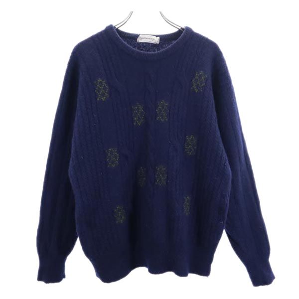 Burberrys バーバリーズ 90s ウール 長袖 セーター L ネイビー系 ニット メンズ