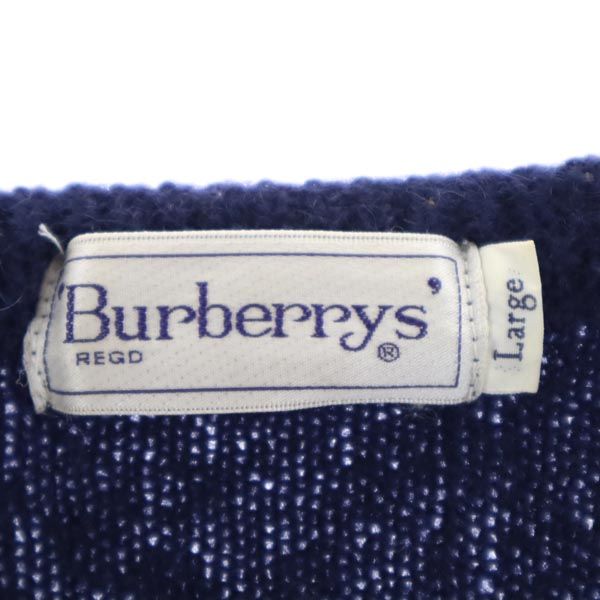 Burberrys バーバリーズ 90s ウール 長袖 セーター L ネイビー系 ニット メンズ