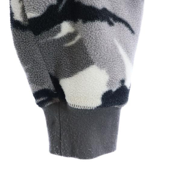 PALACE パレス バックロゴ カモフラージュ柄 長袖 フリース パーカー L グレー系 プルオーバー メンズ