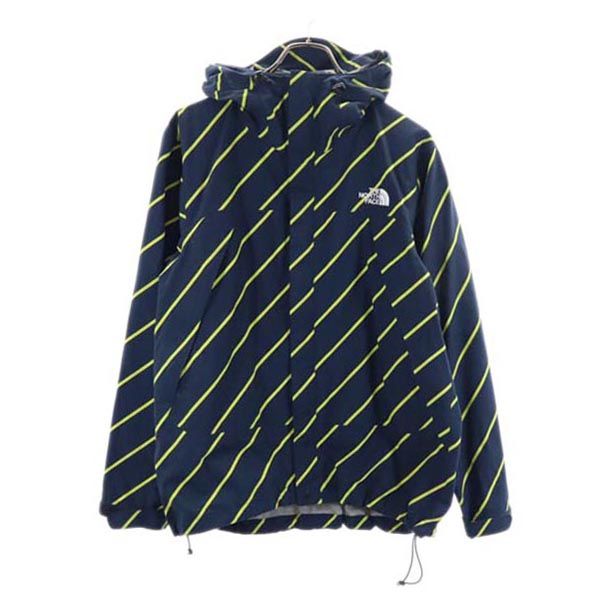 THE NORTH FACE ノースフェイス ボーダー柄 マウンテンパーカー 紺×黄 メンズ