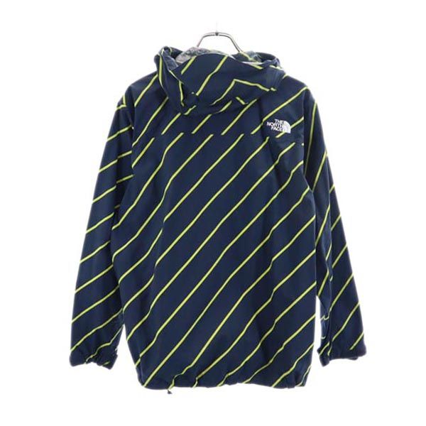 THE NORTH FACE ノースフェイス ボーダー柄 マウンテンパーカー 紺×黄 メンズ