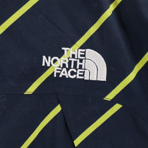 THE NORTH FACE ノースフェイス ボーダー柄 マウンテンパーカー 紺×黄 メンズ