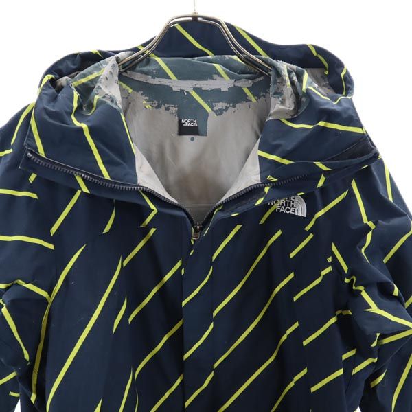 THE NORTH FACE ノースフェイス ボーダー柄 マウンテンパーカー 紺×黄 メンズ