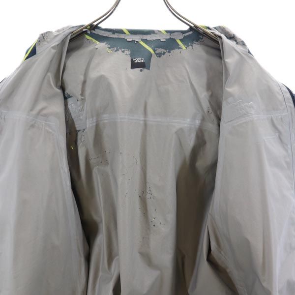 THE NORTH FACE ノースフェイス ボーダー柄 マウンテンパーカー 紺×黄 メンズ