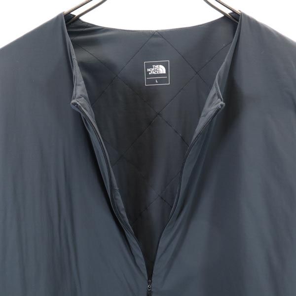 ノースフェイス NY31763 ノーカラー ナイロン 中綿ジャケット L グレー系 THE NORTH FACE メンズ