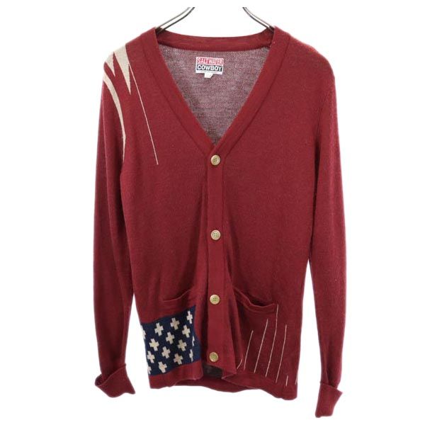 SALTWATER COWBOY ソルトウォーター カウボーイ 長袖 ニットカーディガン XS ボルドー メンズ
